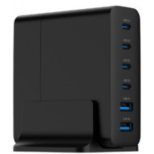 Įkroviklis Gembird universalus USB įkroviklis, 6 prievadų, 75 W, GaN