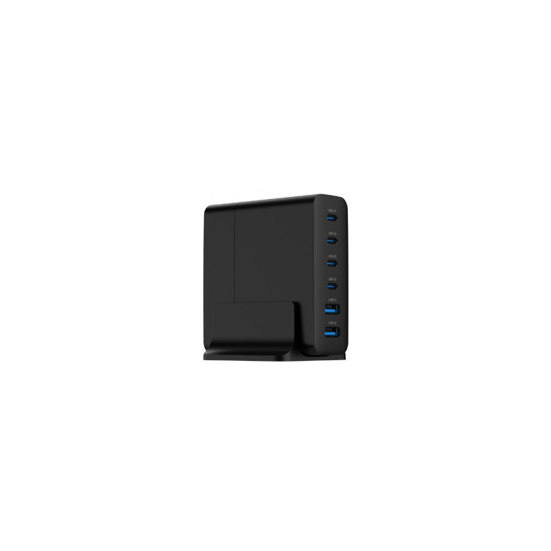 Įkroviklis Gembird universalus USB įkroviklis, 6 prievadų, 75 W, GaN
