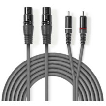Cable Nedis 2x XLR F - 2x...