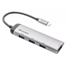 USB docking station Verbatim HUB 4-PORT USB-C Multiport