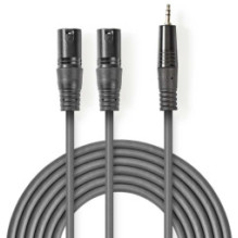Cable Nedis 2x XLR M -...