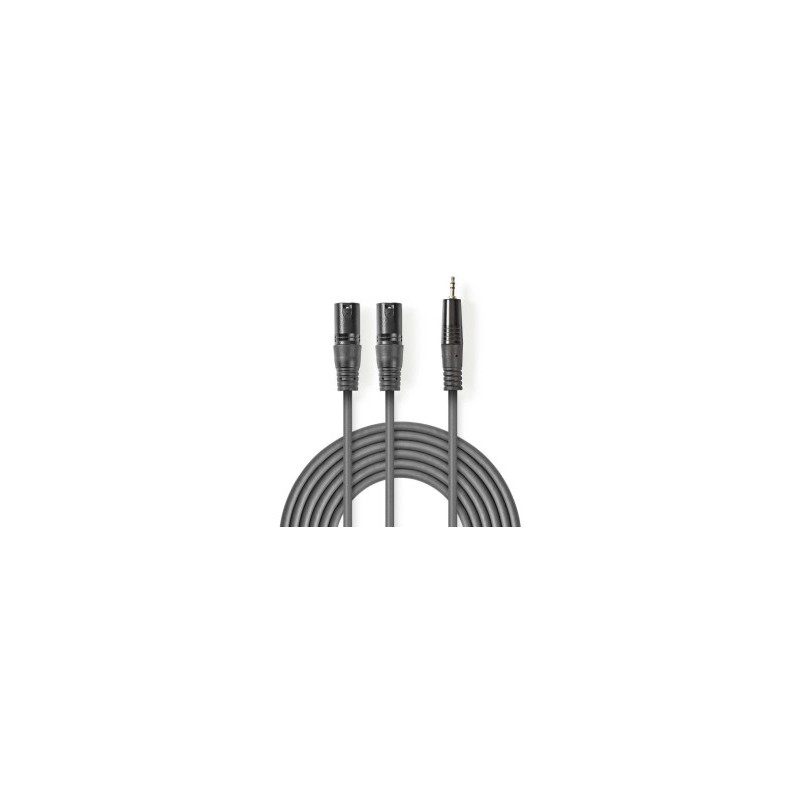 Laidas Nedis 2x XLR M - 3,5 mm M 3m