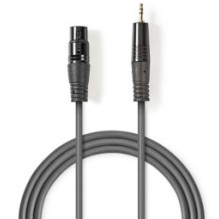 Cable Nedis XLR F - 3.5mm M 1m
