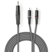 Kabelis Nedis AUX 3.5mm - 2x RCA 3m