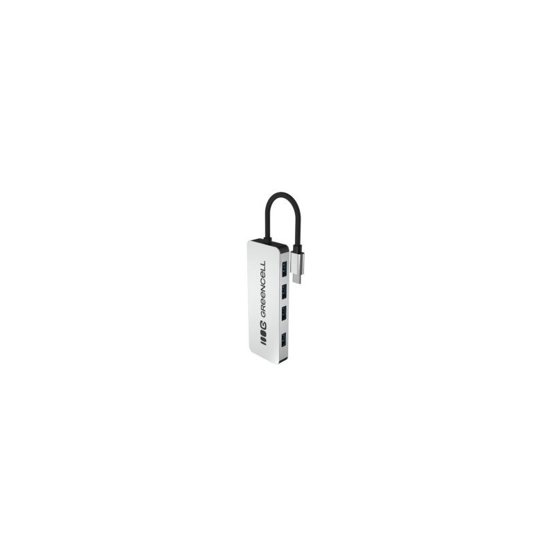 USB šakotuvas Greencell 4 prievadų USB-C 3.0