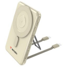 „Verbatim Charge n Go“ 5000 mAh magnetinis belaidis įkrovimas, auksinis, 2 laidai