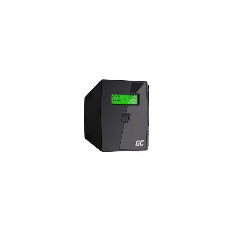 Nepertraukiamo maitinimo šaltinis „Green Cell PowerProof LCD“ UPS 850VA 480W 2x Schuko
