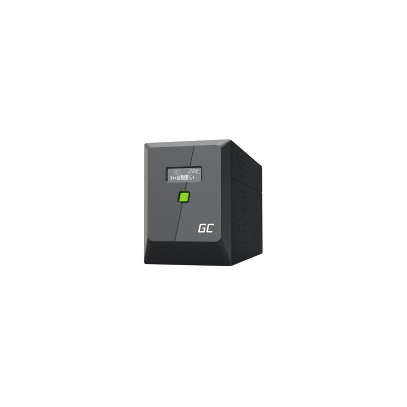 Nepertraukiamo maitinimo šaltinis „Green Cell PowerProof LCD“ UPS 1500VA 900W USB 4x Schuko + IEC