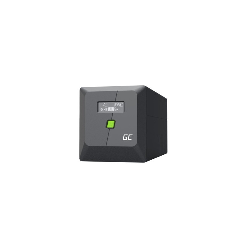 Nepertraukiamo maitinimo šaltinis „Green Cell PowerProof LCD“ UPS 750VA 480W USB 2x Schuko + 2x IEC