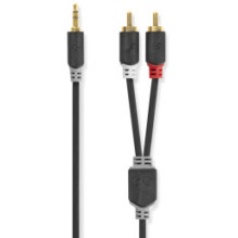 Kabelis Nedis AUX 3,5mm - 2x RCA 0,5m