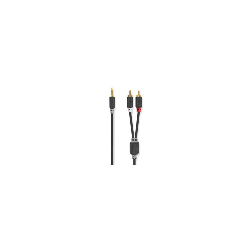 Kabelis Nedis AUX 3.5mm - 2x RCA 3m