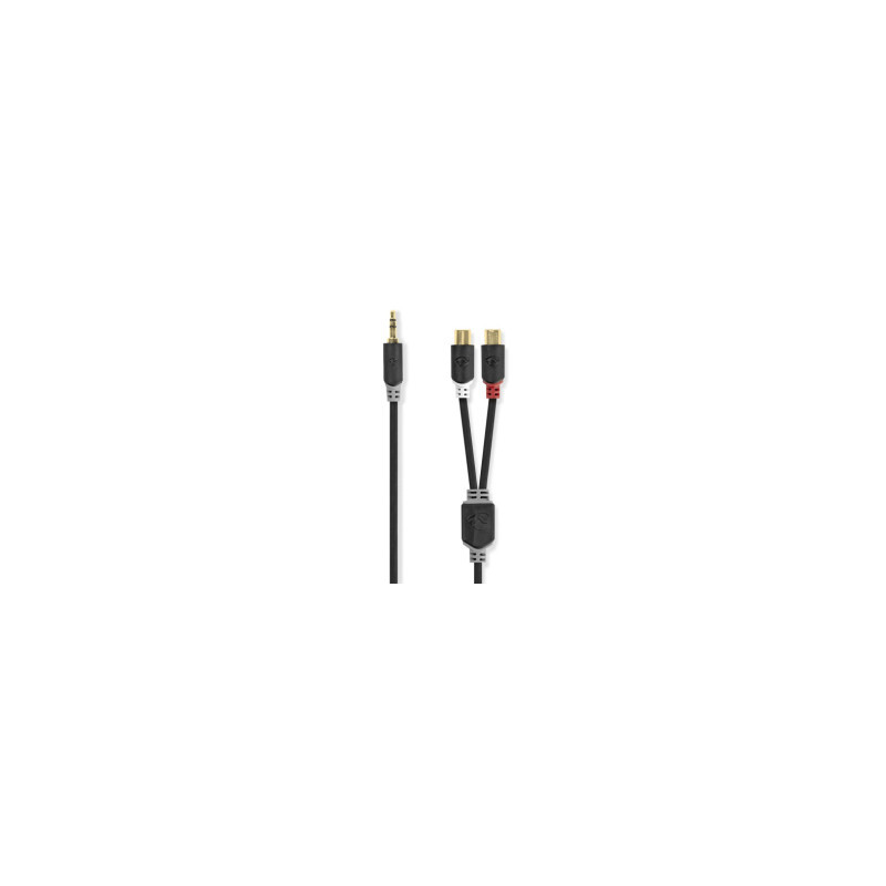 Adapteris Nedis 3,5 mm M - 2 x RCA F 0,2 m