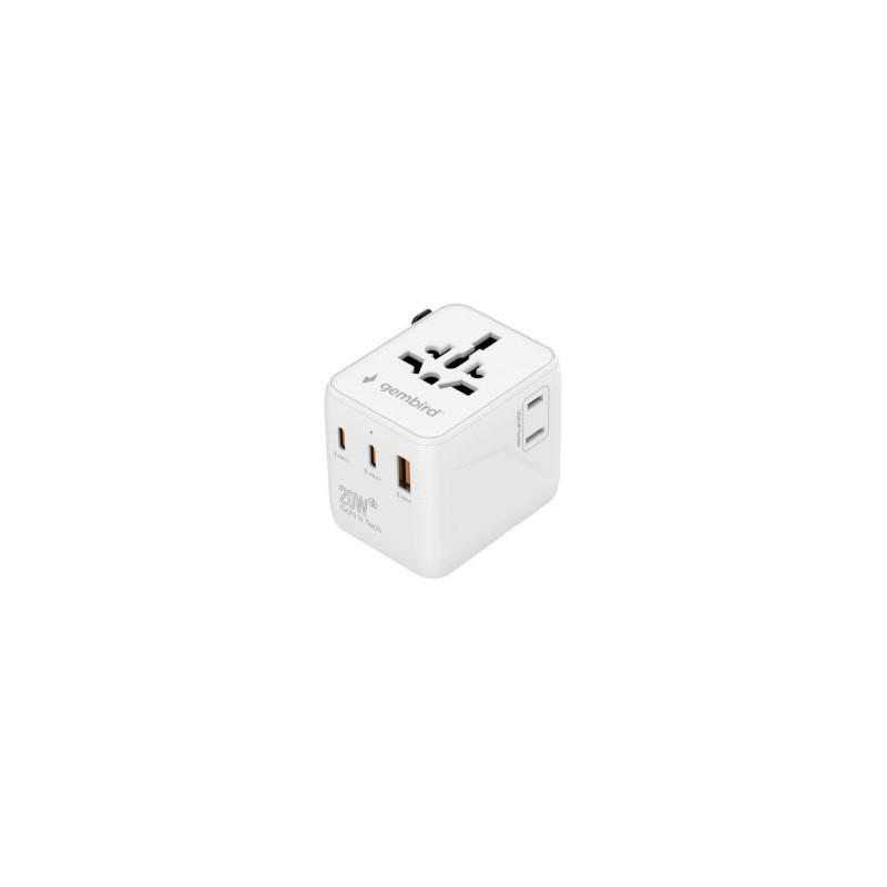 Adapter Gembird universal travel adapter 20W