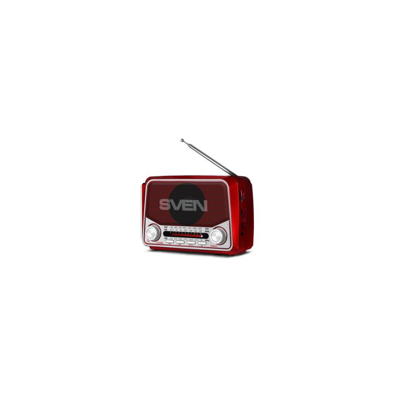 Garsiakalbis Sven SRP-150 FM, AM, SW radijas su „Bluetooth“ raudonas