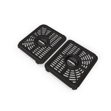 Ninja AF500EU gruzdintuvė Dviguba 10,4 l Atskirai pastatoma 2470 W Karšto oro gruzdintuvė Juoda, Nerūdijančio plieno