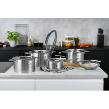 ZWILLING SIMPLIFY 66870-005-0 Puodų rinkinys, nerūdijantis plienas, 5 vnt., sidabro ir juodos spalvos ZWILLING SIMPLIFY 66870-005-0 Puodų rinkinys, nerūdijantis plienas, 5 vnt., sidabro ir juodos spalvos