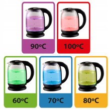 Esperanza EKK027 electric kettle 1.7 L 2200 W Black, Transparent