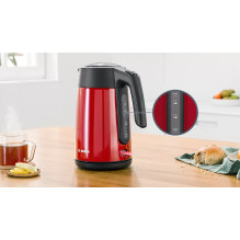 Electric kettle Bosch TWK 7L464, 2400 W, 1.7 l Red