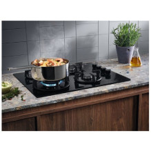 „Electrolux EGG6407K“ juoda, įmontuojama, 59 cm, dujinė, 4 kaitvietės