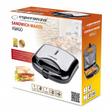 Esperanza ASIAGO sandwich maker 1000 W Black, White Esperanza ASIAGO sandwich maker 1000 W Black, White
