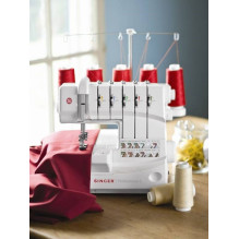 Overlock Singer 14T968 sewing machine, electric current, white Overlock Singer 14T968 sewing machine, electric current, white