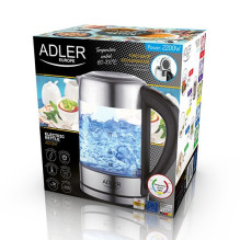 Adler AD 1247 NEW elektrinis virdulys 1,7 l 2200 W juodas, nerūdijantis plienas, permatomas