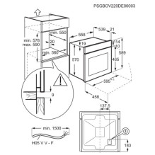 Electrolux EOF3H50BX 65 LA Nerūdijančio plieno