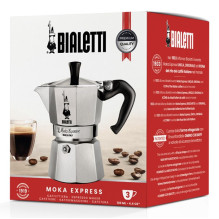Bialetti Moka Express Moka pot 0.2 L Aluminium, Black