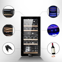 Vyno aušintuvas Adler AD 8080 24 buteliai / 60 litrų