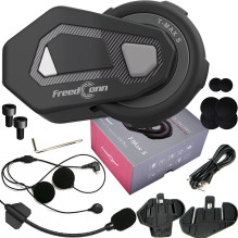 FREEDCONN T-MAX S V4 PRO SINGLE motociklo domofonas, juodas FREEDCONN T-MAX S V4 PRO SINGLE motociklo domofonas, juodas