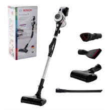 Bosch BBS711W stick vacuum / electric broom Bagless 0.3 L Black, Stainless steel, White