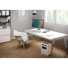 Leitz IQ Home Office P-4 dokumentų smulkintuvas, pjaustomas dalelėmis, 22 cm, baltas Leitz IQ Home Office P-4 dokumentų smulkintuvas, pjaustomas dalelėmis, 22 cm, baltas