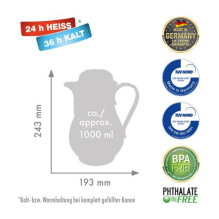 ROTPUNKT 330-16-04-0 vacuum flask 1 L Cherry (fruit)