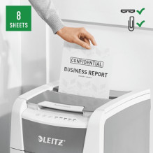 Leitz IQ Autofeed Small Office 100 automatinis dokumentų smulkintuvas P4 Leitz IQ Autofeed Small Office 100 automatinis dokumentų smulkintuvas P4