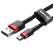 Laidas Micro USB Baseus Cafule 1.5A 2m (raudonas ir juodas) Laidas Micro USB Baseus Cafule 1.5A 2m (raudonas ir juodas)