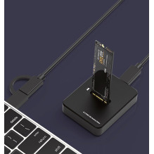 „Gembird DD-U3M2“ diskų prijungimo stotelė, USB 3.2 Gen 1 (3.1 Gen 1), Type-C, juoda