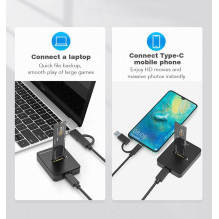 „Gembird DD-U3M2“ diskų prijungimo stotelė, USB 3.2 Gen 1 (3.1 Gen 1), Type-C, juoda
