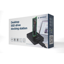 „Gembird DD-U3M2“ diskų prijungimo stotelė, USB 3.2 Gen 1 (3.1 Gen 1), Type-C, juoda