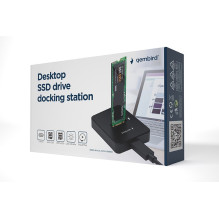 „Gembird DD-U3M2“ diskų prijungimo stotelė, USB 3.2 Gen 1 (3.1 Gen 1), Type-C, juoda