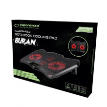 Esperanza EGC102 laptop cooling pad 2000 RPM Black