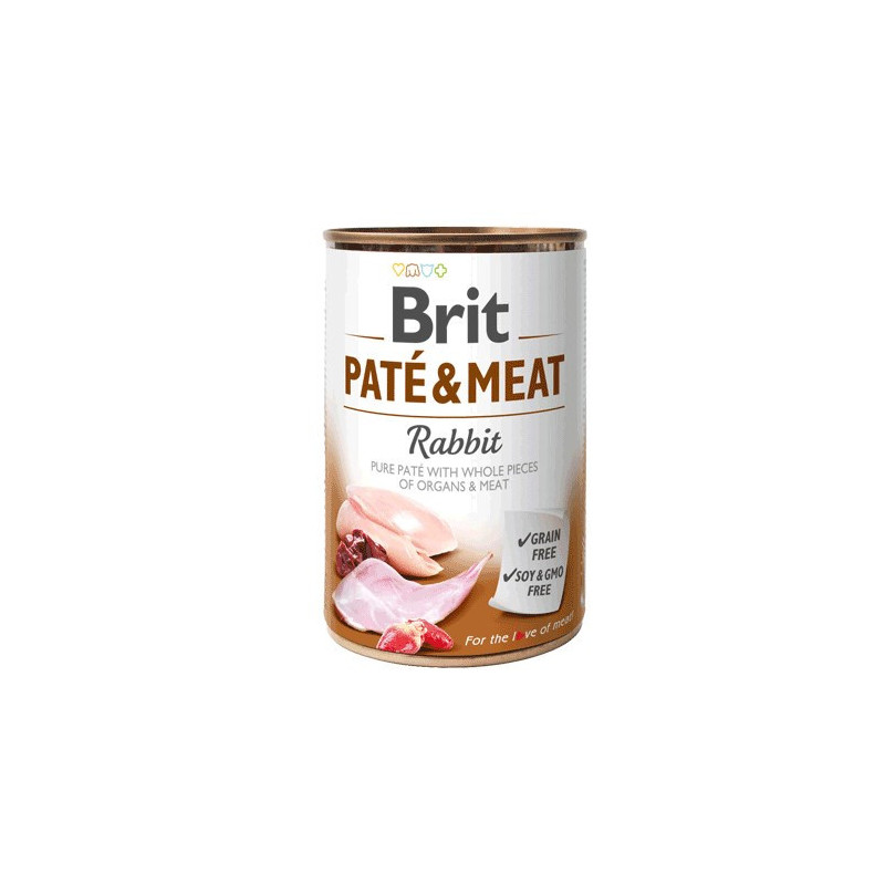 BRIT paštetas ir mėsa su triušiena - 400 g