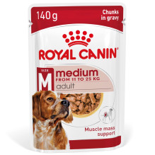 ROYAL CANIN SHN Medium Adult padaže - šlapias ėdalas suaugusiems šunims - 10 x 140 g