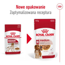 ROYAL CANIN SHN Medium Adult padaže - šlapias ėdalas suaugusiems šunims - 10 x 140 g