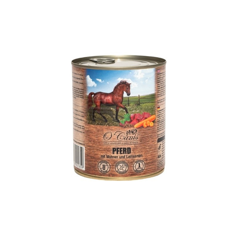 O'CANIS canned dog food- wet food- horse meat with potato- 800 g