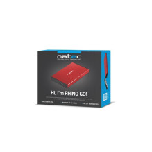 NATEC HDD DĖŽUTĖ RHINO GO (USB 3.0, 2,5', RAUDONA)