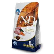FARMINA ND Brown Dog Lamb, Spirulina Carrot Adult Mini - sausas šunų ėdalas - 2 kg