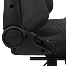 „Aerocool ROYALASHBK Premium“ ergonominė žaidimų kėdė, kojų atramos, „Aeroweave“ technologija, juoda