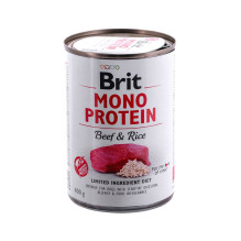 BRIT Mono Protein Beef &amp; Rice - wet dog food - 400g