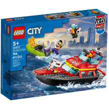 LEGO CITY 60373 Ugniagesių gelbėjimo valtis