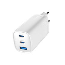 Gembird TA-UC-PDQC65-01-W 3-port 65 W GaN USB PowerDelivery fast charger, white Gembird TA-UC-PDQC65-01-W 3-port 65 W GaN USB PowerDelivery fast charger, white